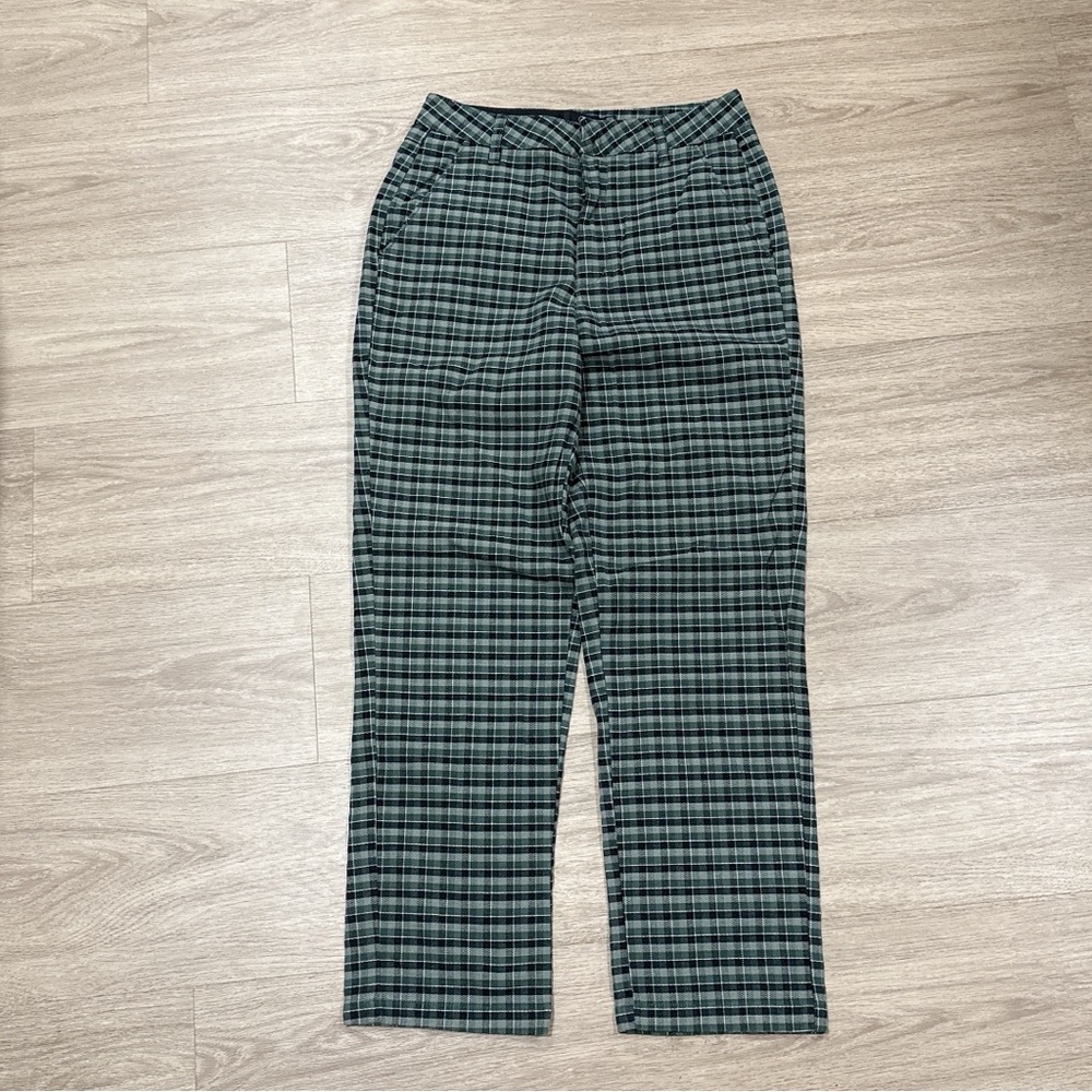 Volcom Green Chino Pants with Plaid Pattern 26
